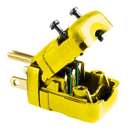 Hubbell Wiring Device-Kellems Straight Blade Plug, 5-15P, 15 A, 125V AC, 2 Pole, Screw Terminals, Grounded HBL5966VY